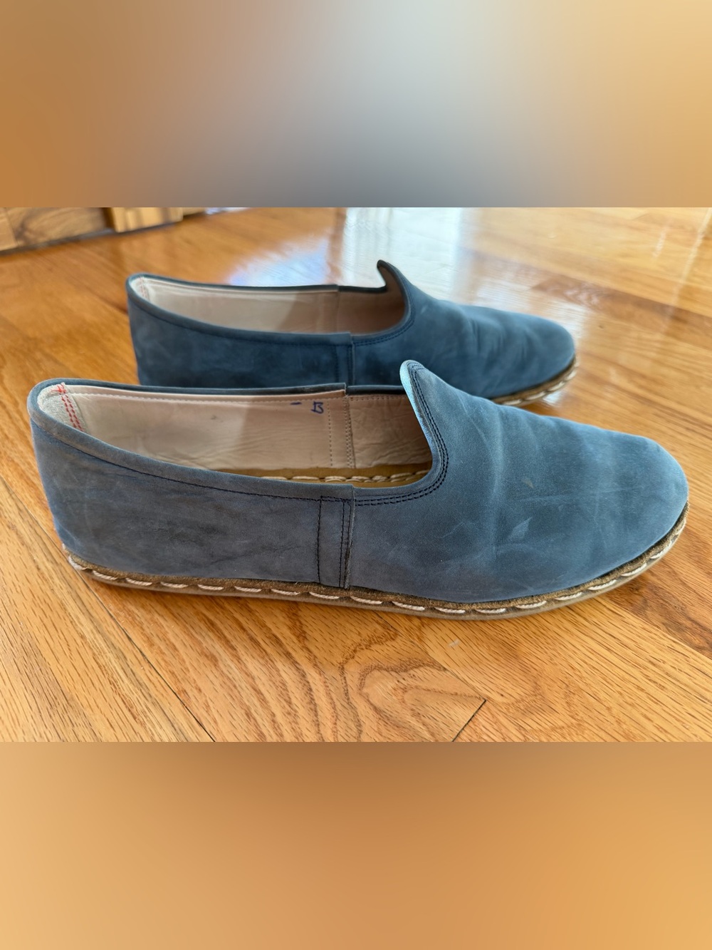 Sabah Blue Suede Slip-On Loafers for Men - Picture 3 of 5